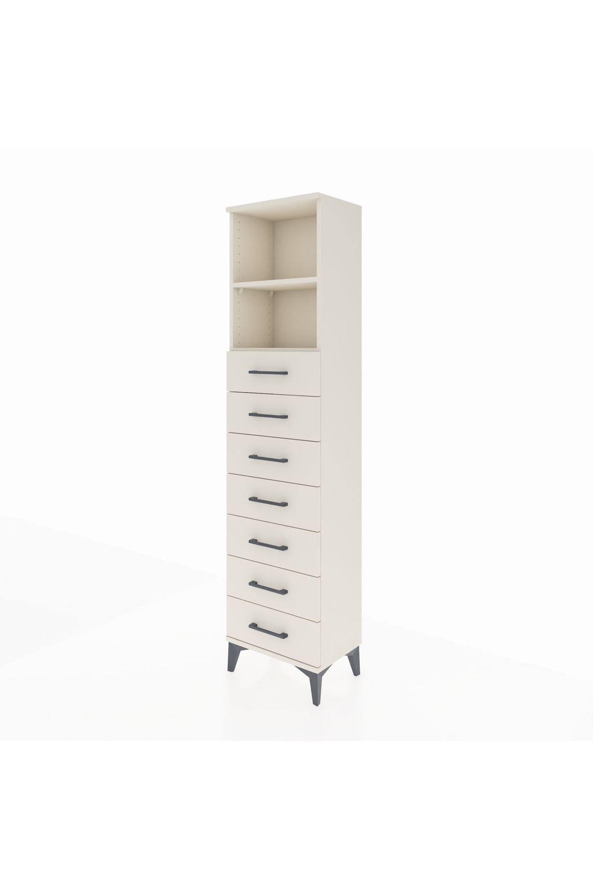 Arges Dolap 2 Raflı 7 Çekmeceli 44x30x182 - S22M033V1A