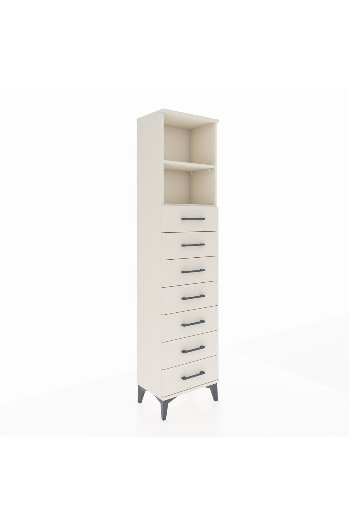 Arges Dolap 2 Raflı 7 Çekmeceli 44x30x182 - S22M033V1A