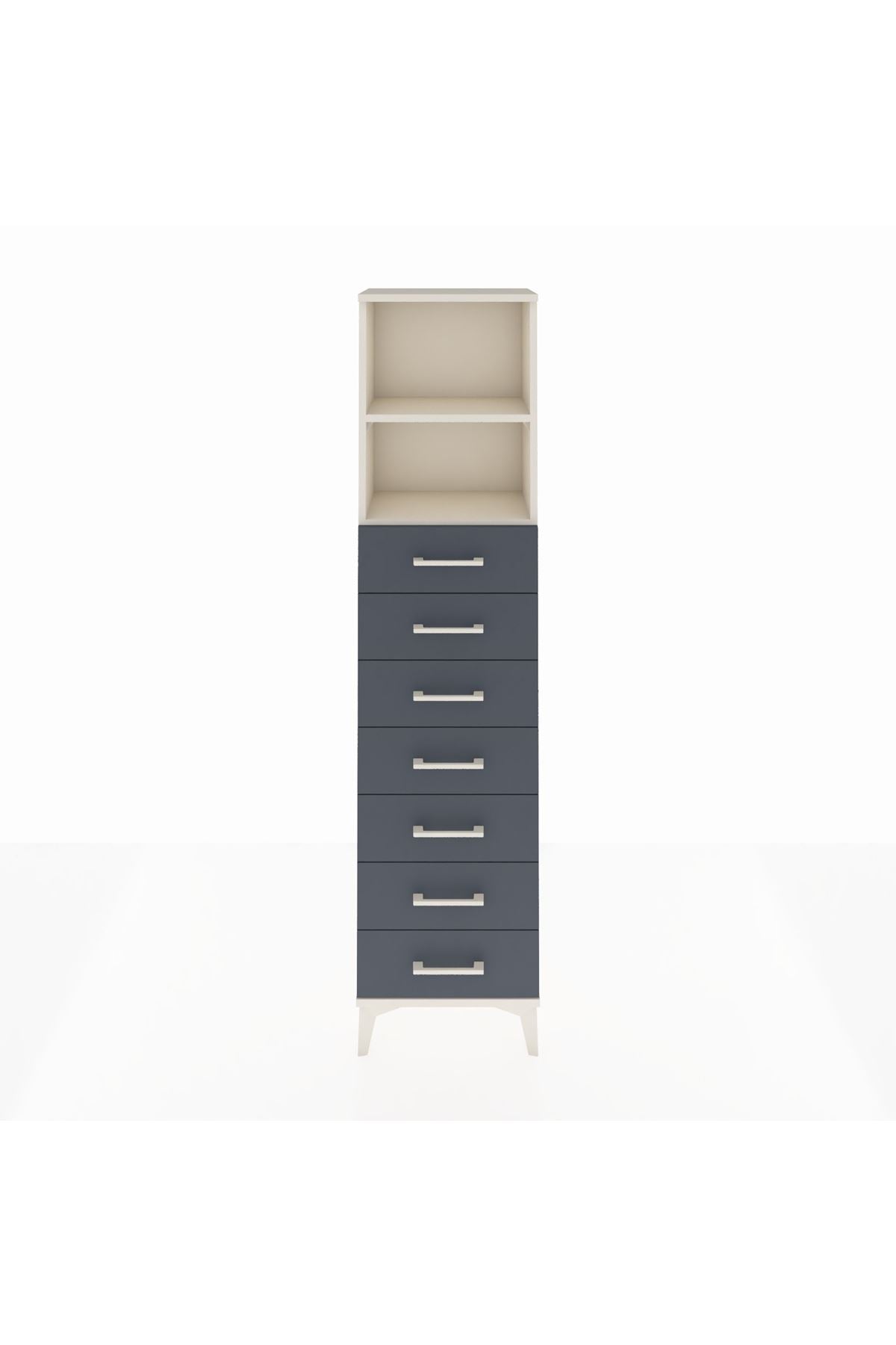 Arges Dolap 2 Raflı 7 Çekmeceli 44x30x182 - S22M033V2A