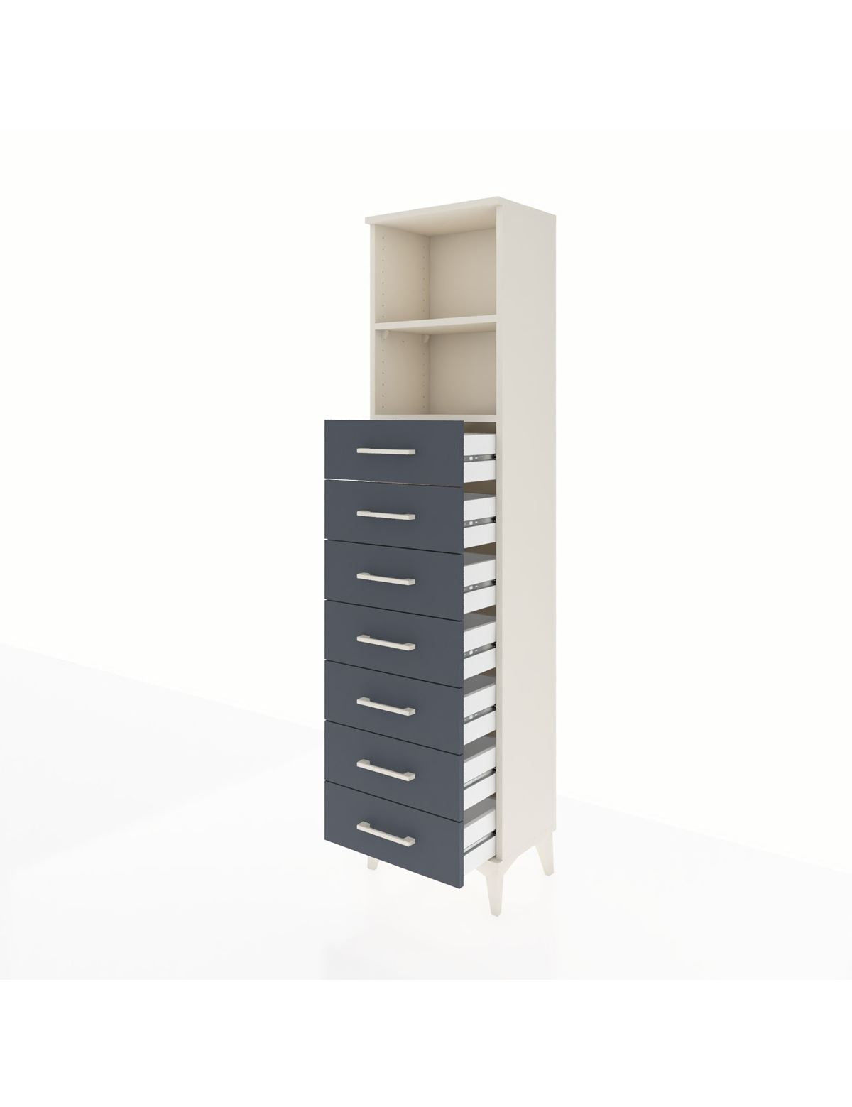 Arges Dolap 2 Raflı 7 Çekmeceli 44x30x182 - S22M033V2A