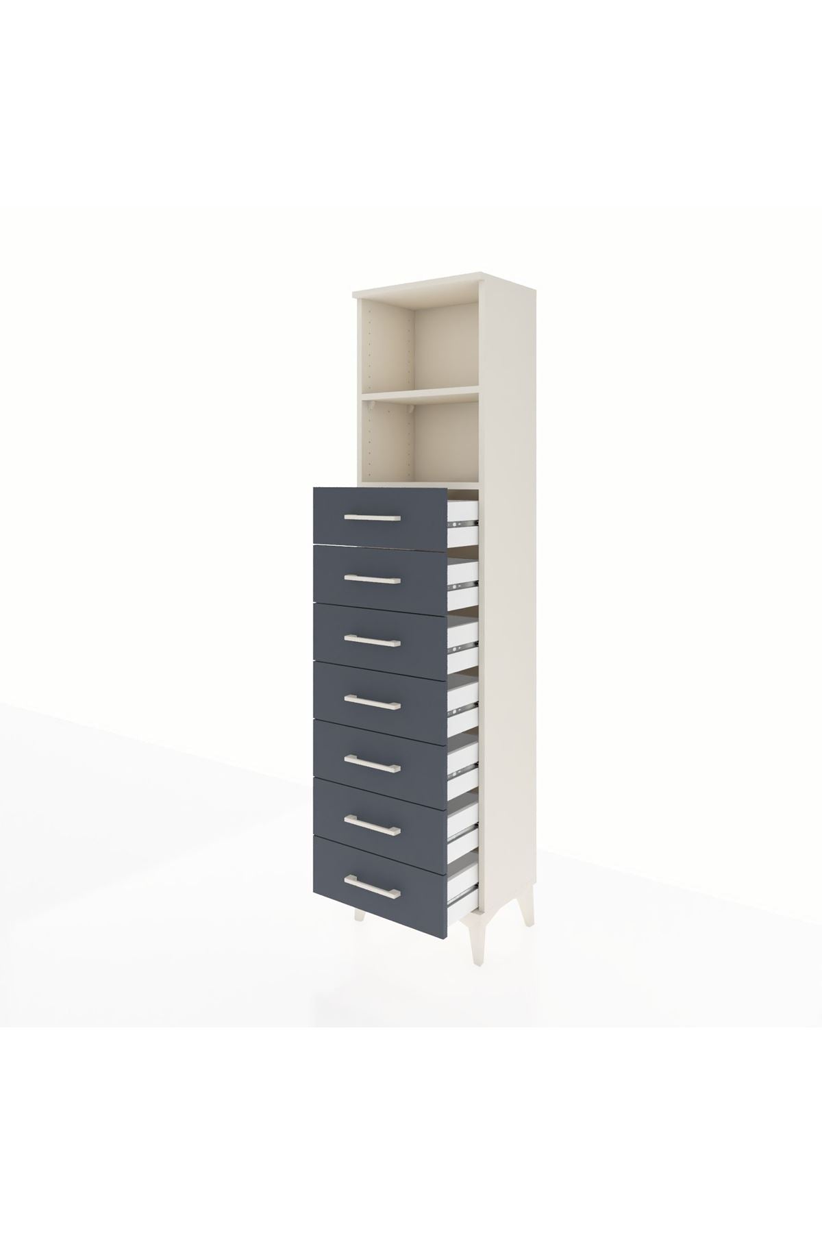 Arges Dolap 2 Raflı 7 Çekmeceli 44x30x182 - S22M033V2A