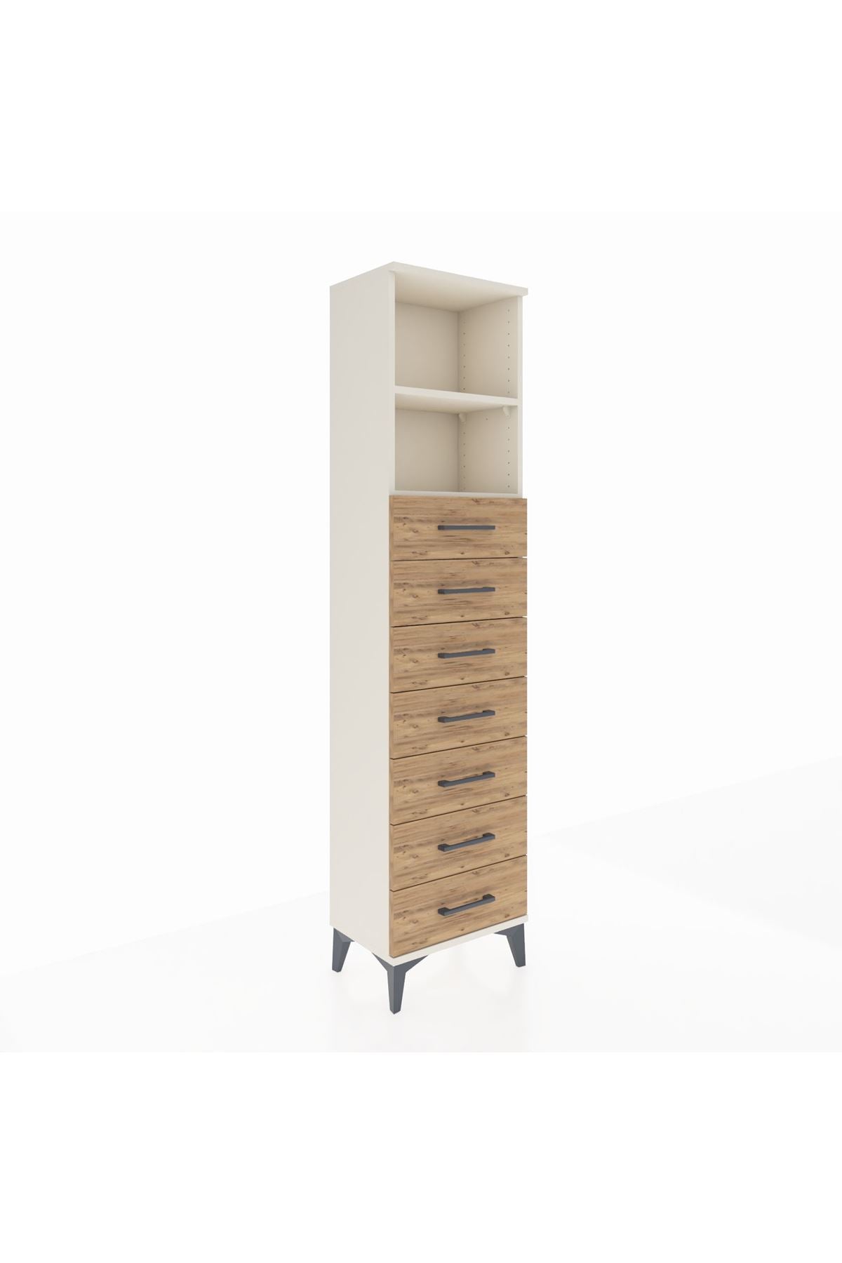 Arges Dolap 2 Raflı 7 Çekmeceli 44x30x182 - S22M033V3A