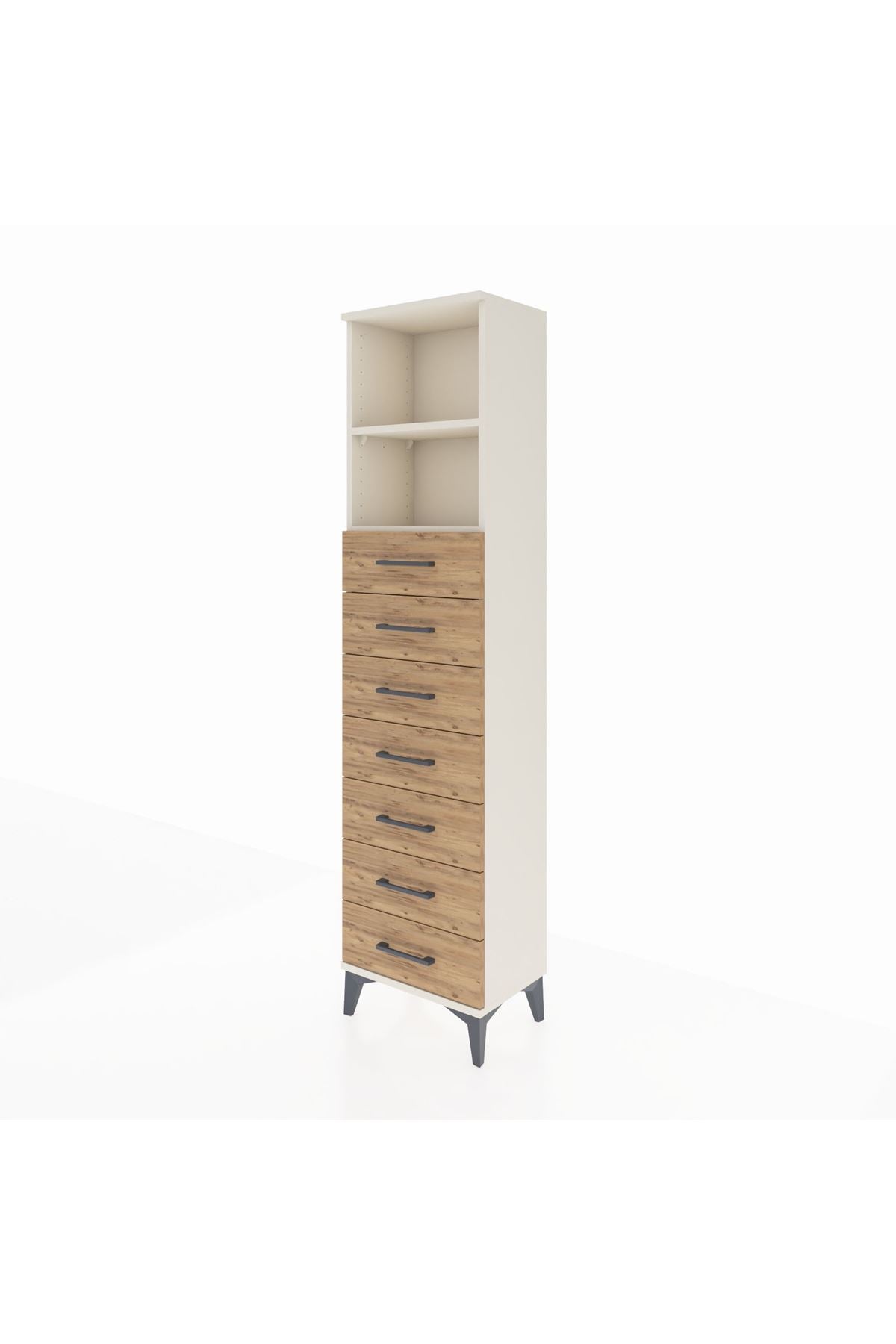 Arges Dolap 2 Raflı 7 Çekmeceli 44x30x182 - S22M033V3A