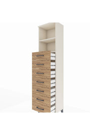 Arges Dolap 2 Raflı 7 Çekmeceli 44x30x182 - S22M033V3A