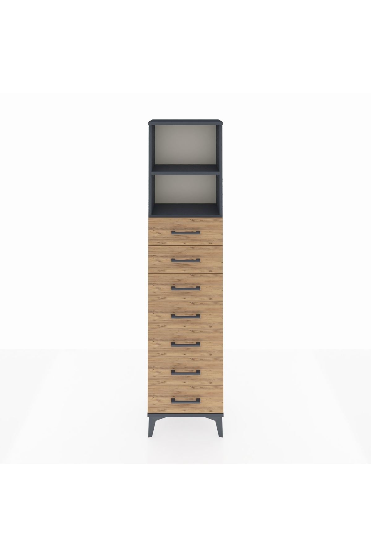 Arges Dolap 2 Raflı 7 Çekmeceli 44x30x182 - S22M033V6A