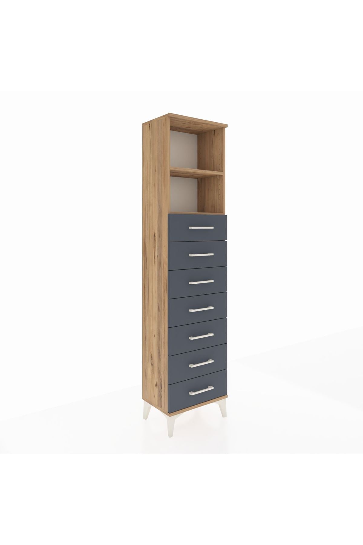 Arges Dolap 2 Raflı 7 Çekmeceli 44x30x182 - S22M033V8A