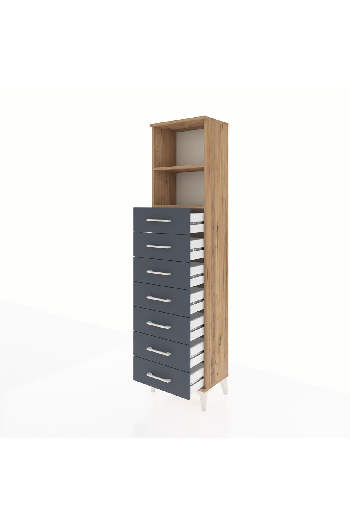 Arges Dolap 2 Raflı 7 Çekmeceli 44x30x182 - S22M033V8A