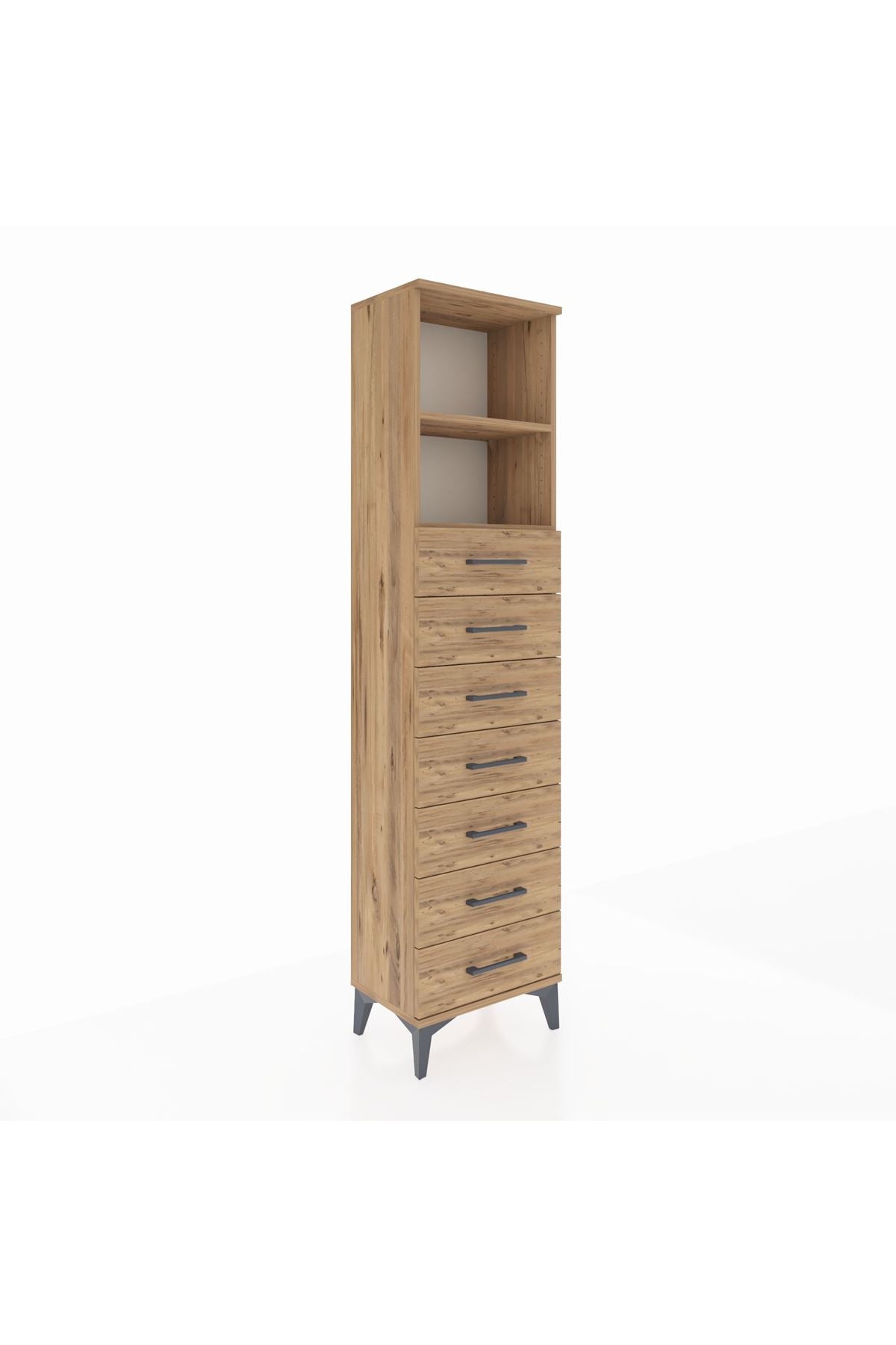 Arges Dolap 2 Raflı 7 Çekmeceli 44x30x182 - S22M033V9A