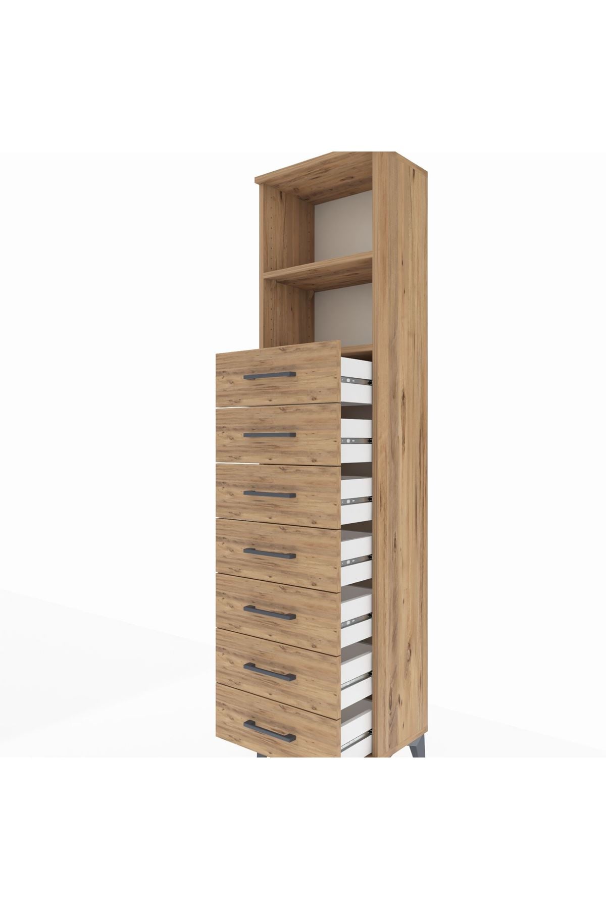 Arges Dolap 2 Raflı 7 Çekmeceli 44x30x182 - S22M033V9A