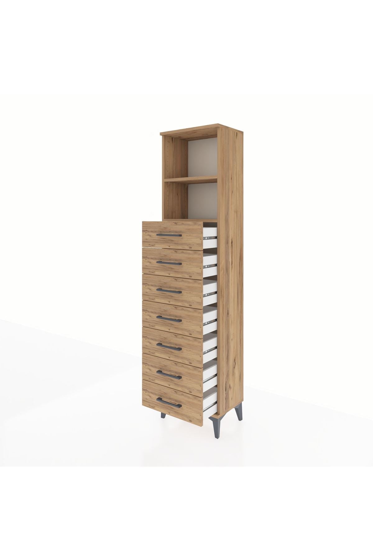 Arges Dolap 2 Raflı 7 Çekmeceli 44x30x182 - S22M033V9A
