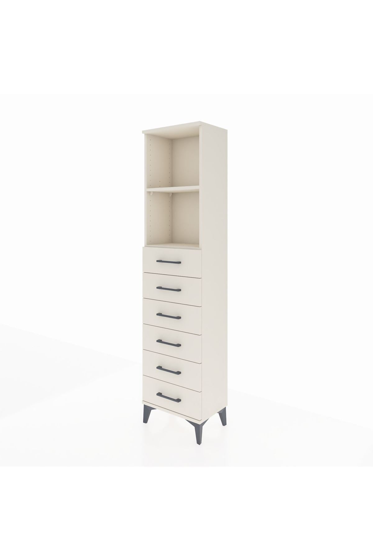 Arges Dolap 2 Raflı 6 Çekmeceli 44x30x182 - S22M034V1A