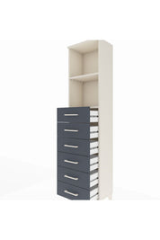 Arges Dolap 2 Raflı 6 Çekmeceli 44x30x182 - S22M034V2A