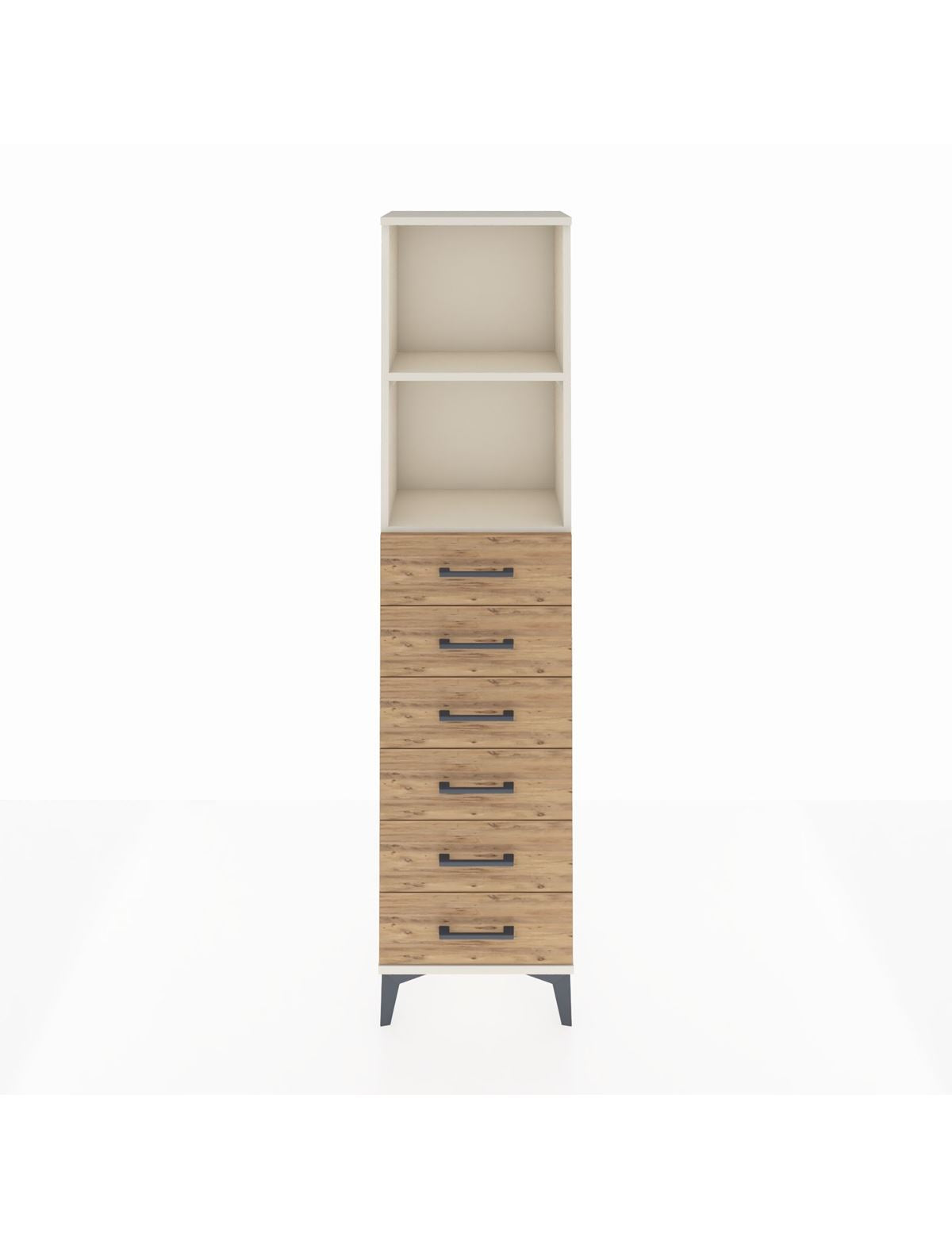 Arges Dolap 2 Raflı 6 Çekmeceli 44x30x182 - S22M034V3A