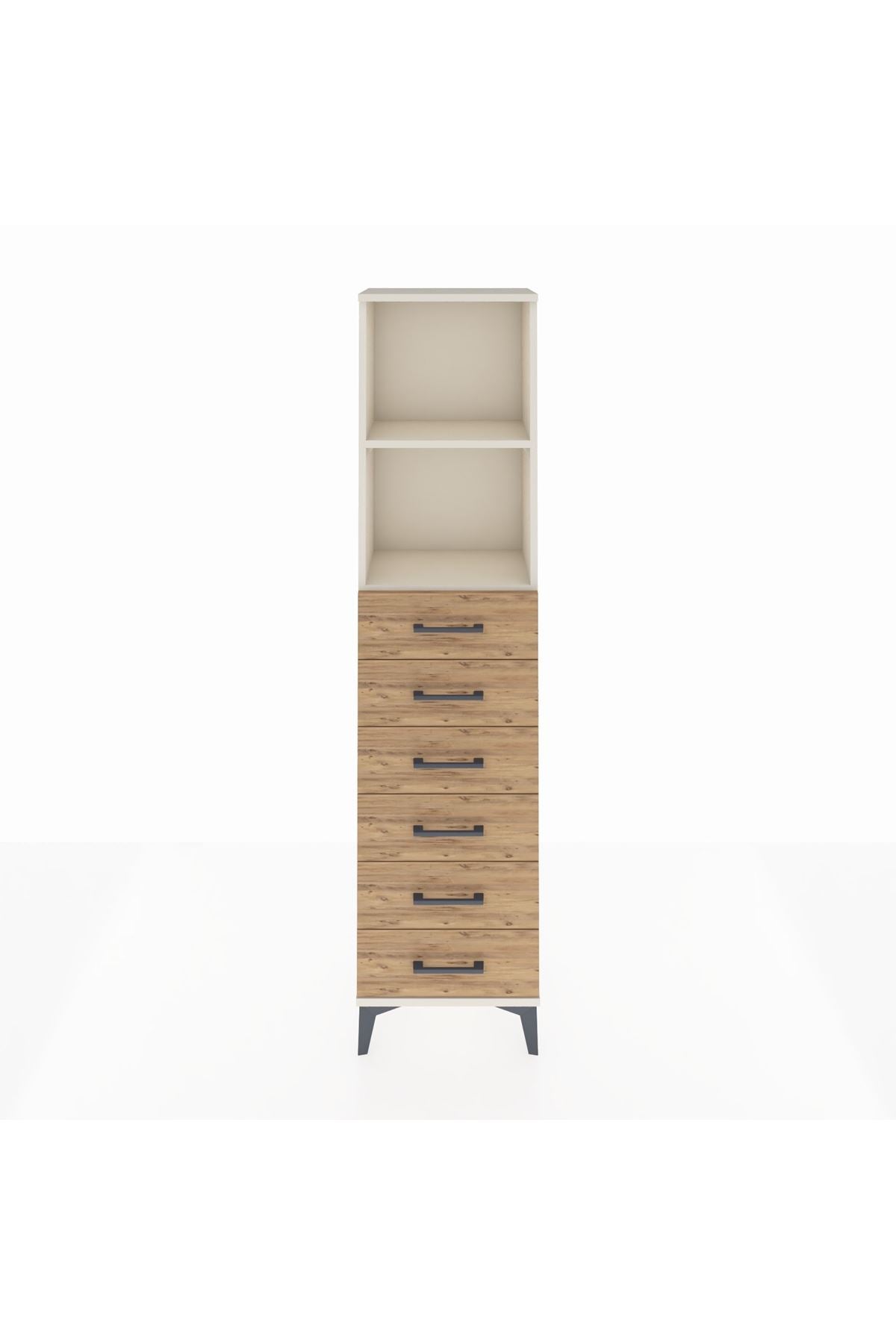 Arges Dolap 2 Raflı 6 Çekmeceli 44x30x182 - S22M034V3A