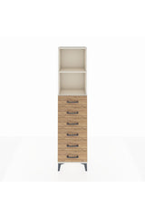 Arges Dolap 2 Raflı 6 Çekmeceli 44x30x182