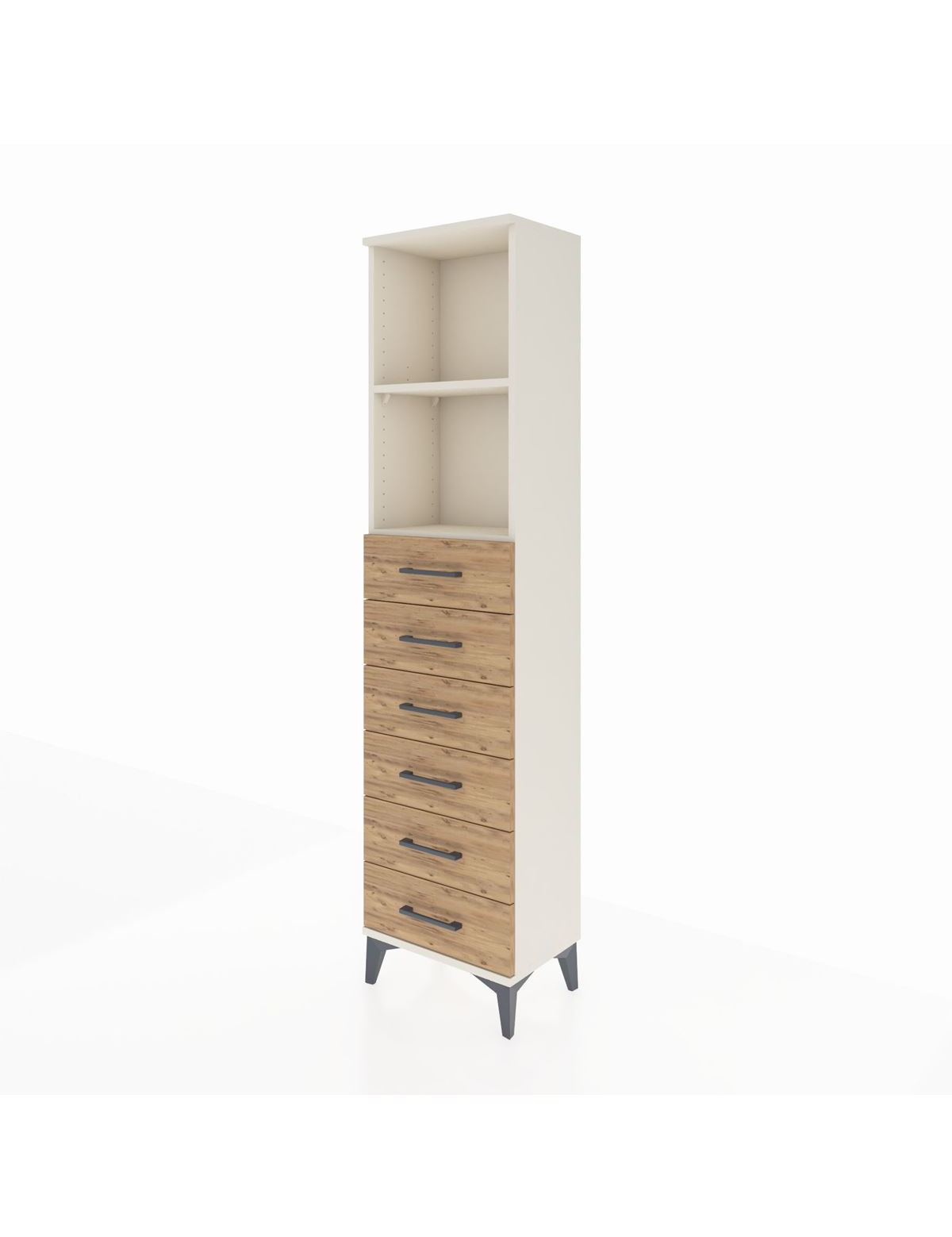 Arges Dolap 2 Raflı 6 Çekmeceli 44x30x182 - S22M034V3A