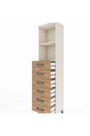 Arges Dolap 2 Raflı 6 Çekmeceli 44x30x182 - S22M034V3A