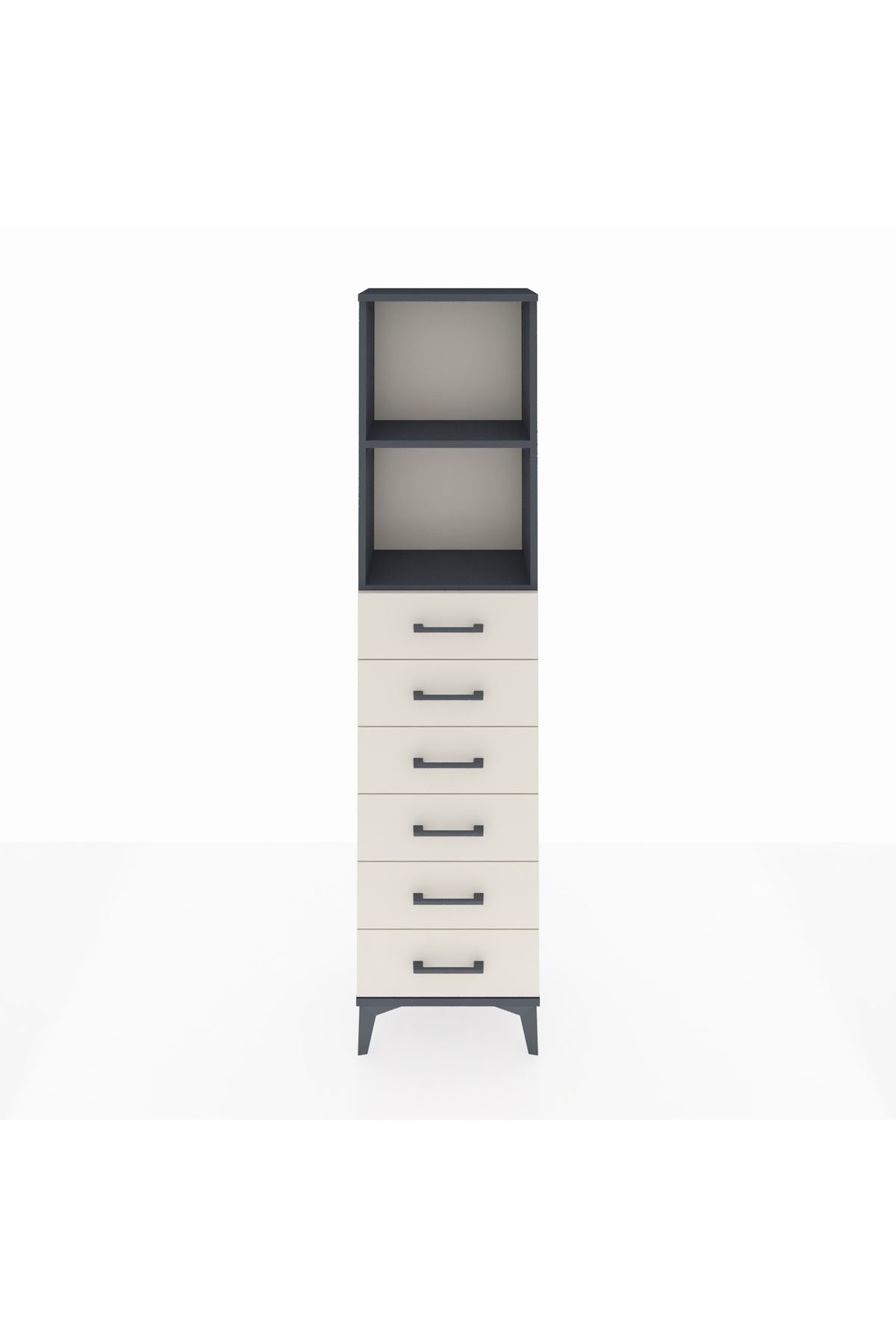 Arges Dolap 2 Raflı 6 Çekmeceli 44x30x182 - S22M034V4A