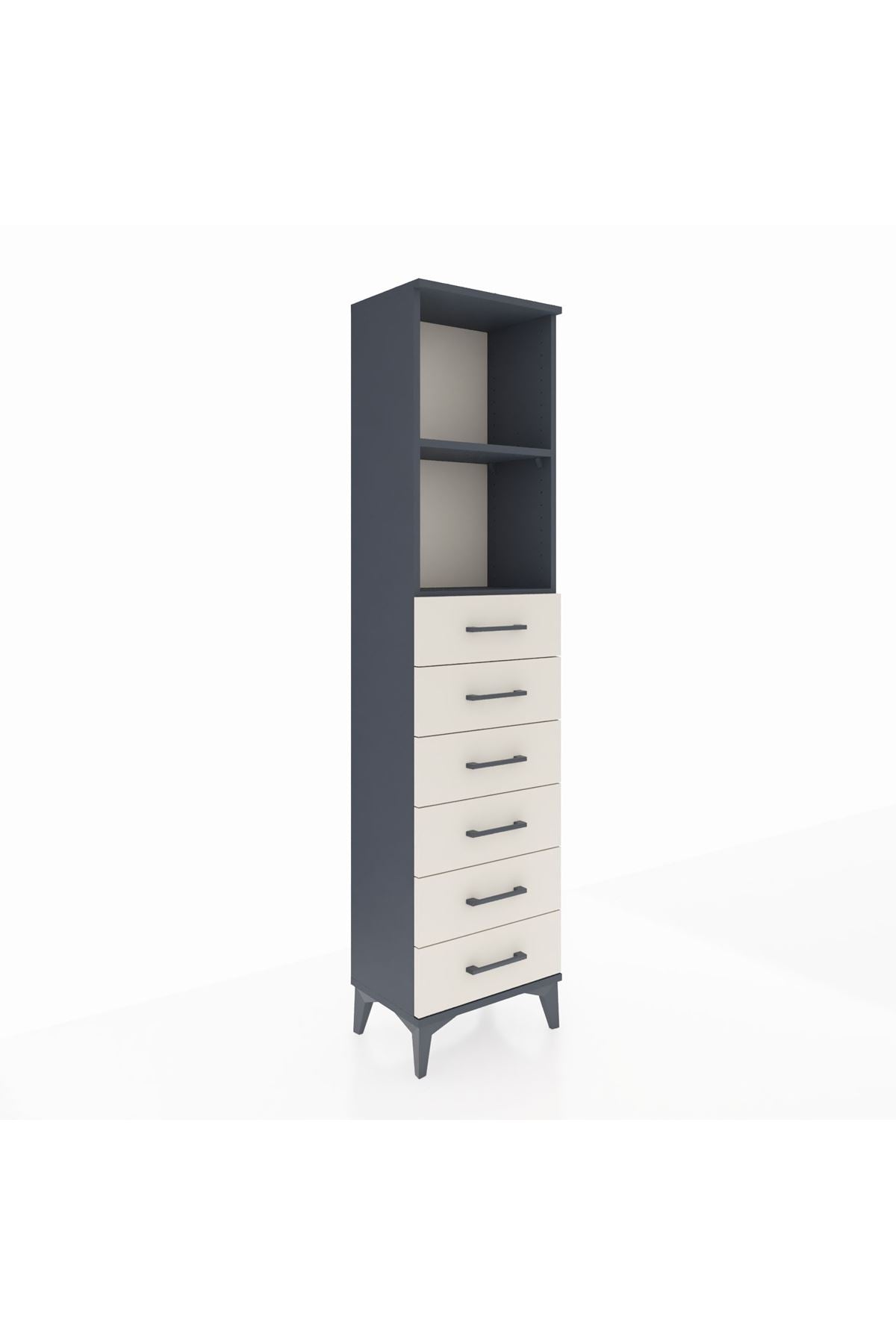 Arges Dolap 2 Raflı 6 Çekmeceli 44x30x182 - S22M034V4A