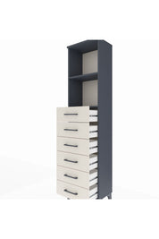 Arges Dolap 2 Raflı 6 Çekmeceli 44x30x182 - S22M034V4A