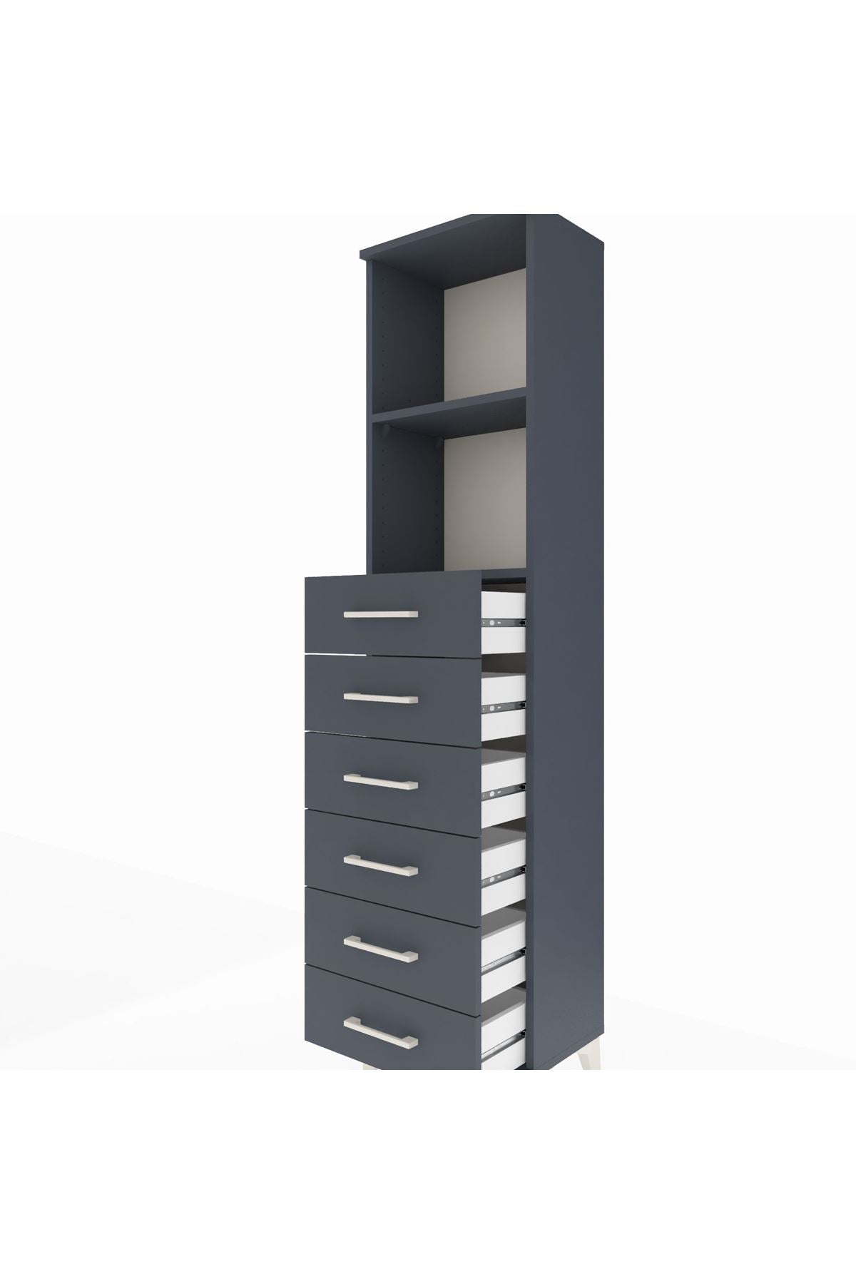 Arges Dolap 2 Raflı 6 Çekmeceli 44x30x182 - S22M034V5A
