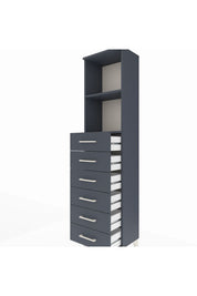 Arges Dolap 2 Raflı 6 Çekmeceli 44x30x182 - S22M034V5A