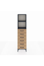 Arges Dolap 2 Raflı 6 Çekmeceli 44x30x182 - S22M034V6A