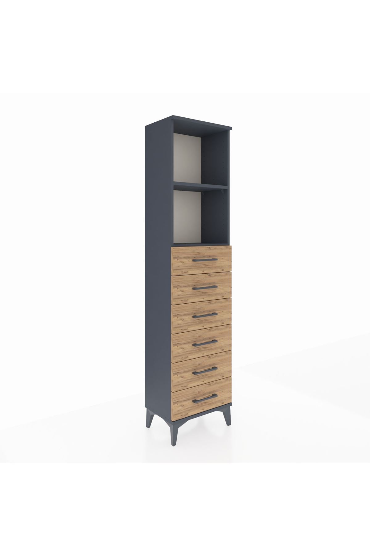 Arges Dolap 2 Raflı 6 Çekmeceli 44x30x182 - S22M034V6A