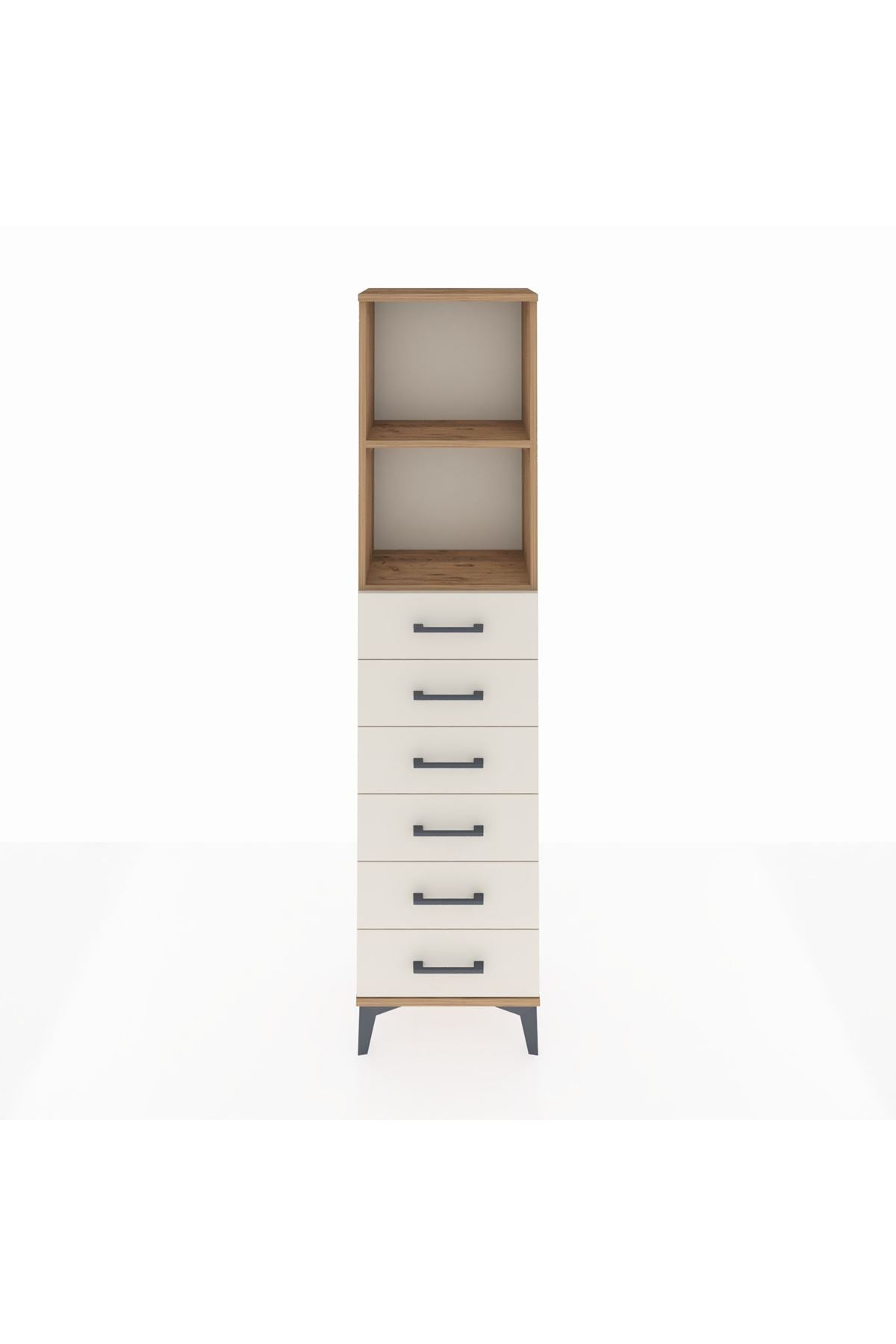 Arges Dolap 2 Raflı 6 Çekmeceli 44x30x182 - S22M034V7A