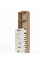 Arges Dolap 2 Raflı 6 Çekmeceli 44x30x182 - S22M034V7A