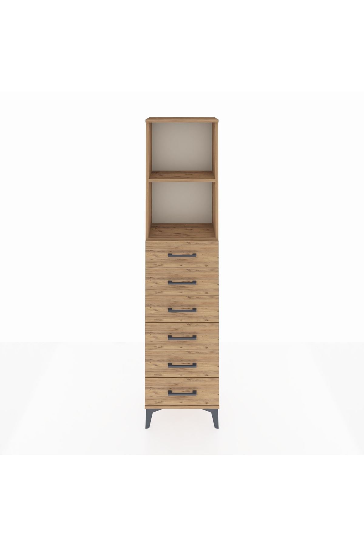 Arges Dolap 2 Raflı 6 Çekmeceli 44x30x182 - S22M034V9A