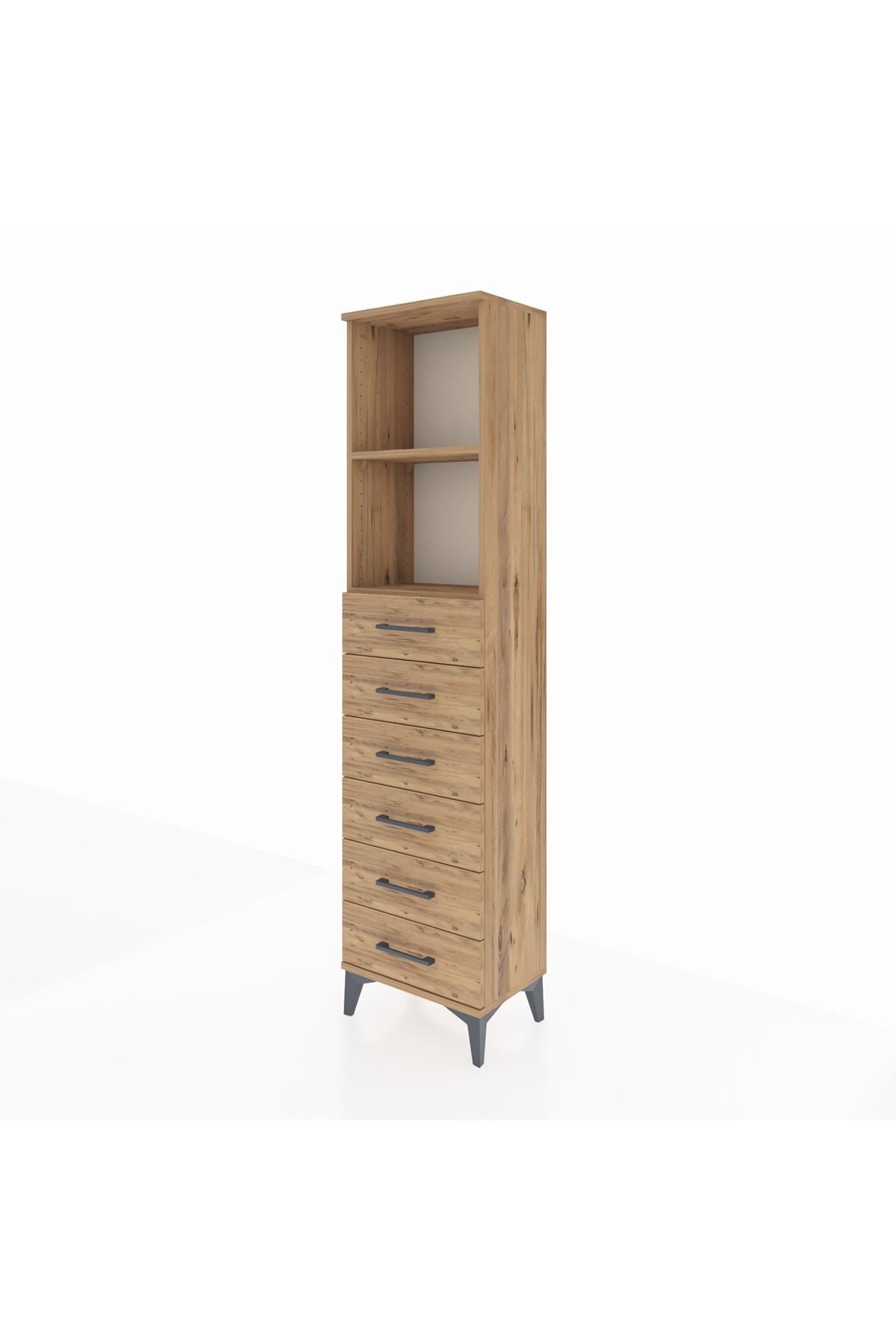 Arges Dolap 2 Raflı 6 Çekmeceli 44x30x182 - S22M034V9A