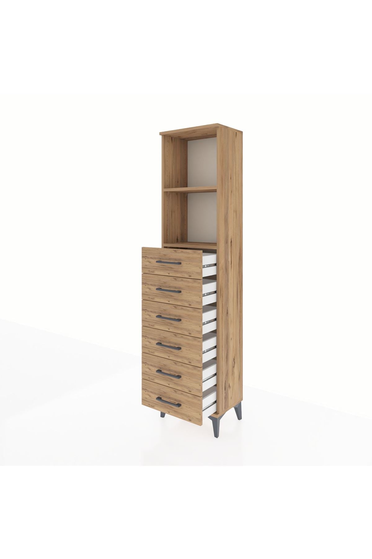 Arges Dolap 2 Raflı 6 Çekmeceli 44x30x182 - S22M034V9A