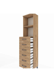Arges Dolap 2 Raflı 6 Çekmeceli 44x30x182 - S22M034V9A