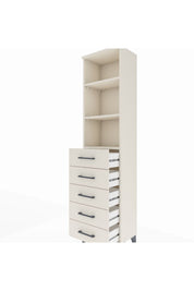 Arges Dolap 3 Raflı 5 Çekmeceli 44x30x182 - S22M035V1A