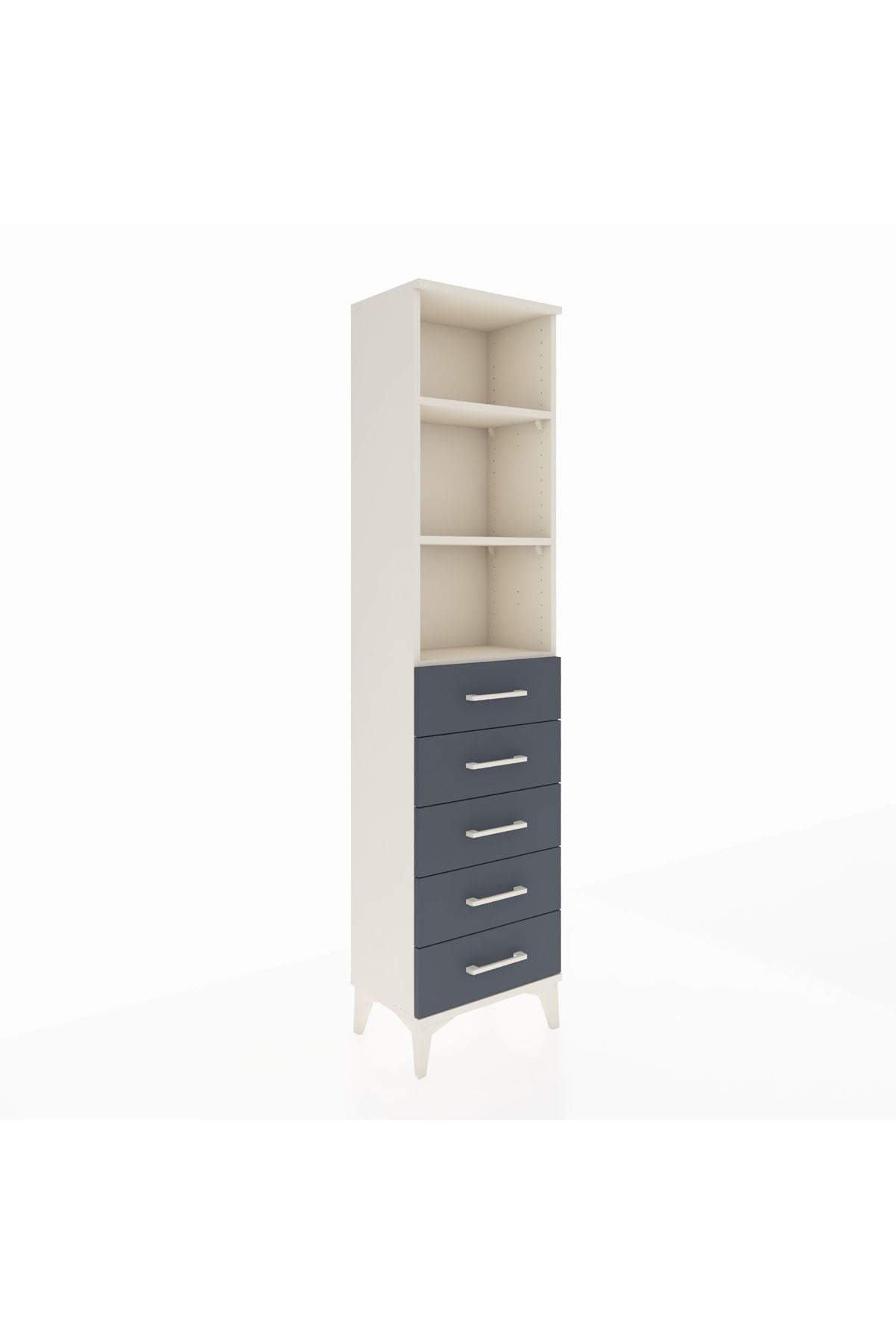 Arges Dolap 3 Raflı 5 Çekmeceli 44x30x182 - S22M035V2A