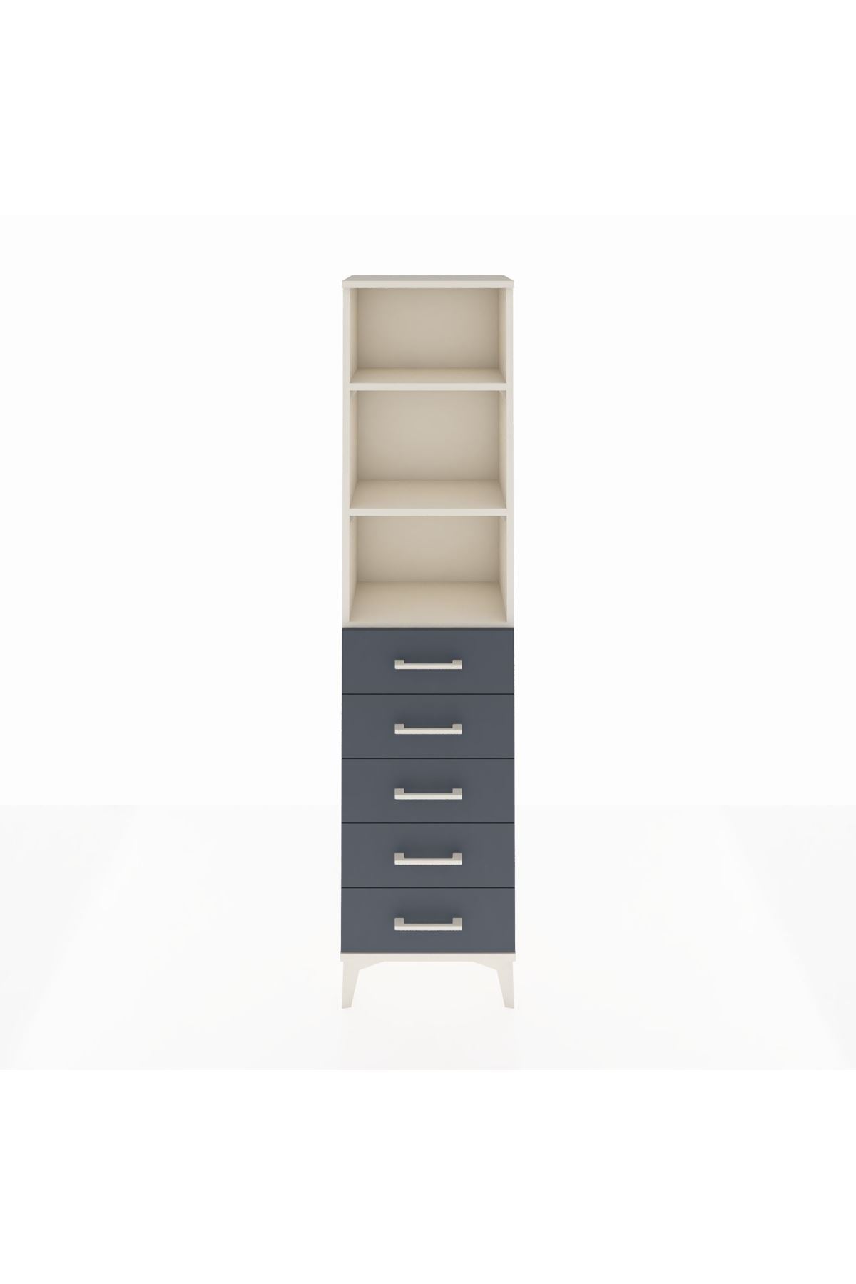 Arges Dolap 3 Raflı 5 Çekmeceli 44x30x182 - S22M035V2A