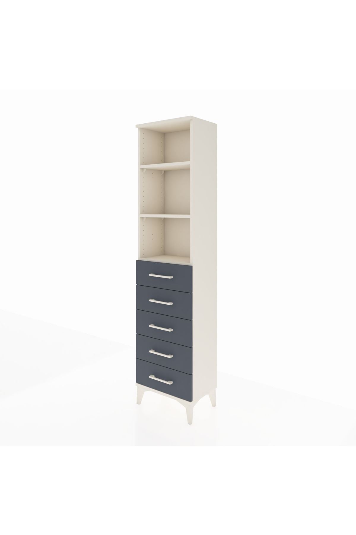 Arges Dolap 3 Raflı 5 Çekmeceli 44x30x182 - S22M035V2A