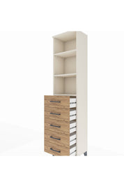 Arges Dolap 3 Raflı 5 Çekmeceli 44x30x182 - S22M035V3A
