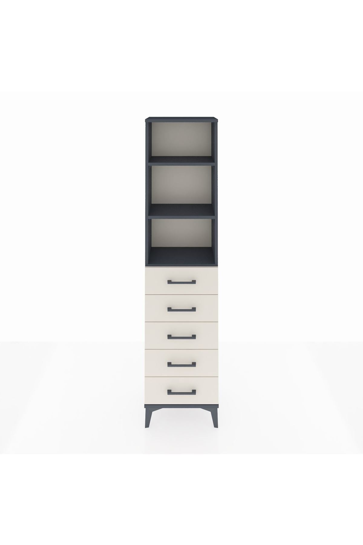 Arges Dolap 3 Raflı 5 Çekmeceli 44x30x182 - S22M035V4A