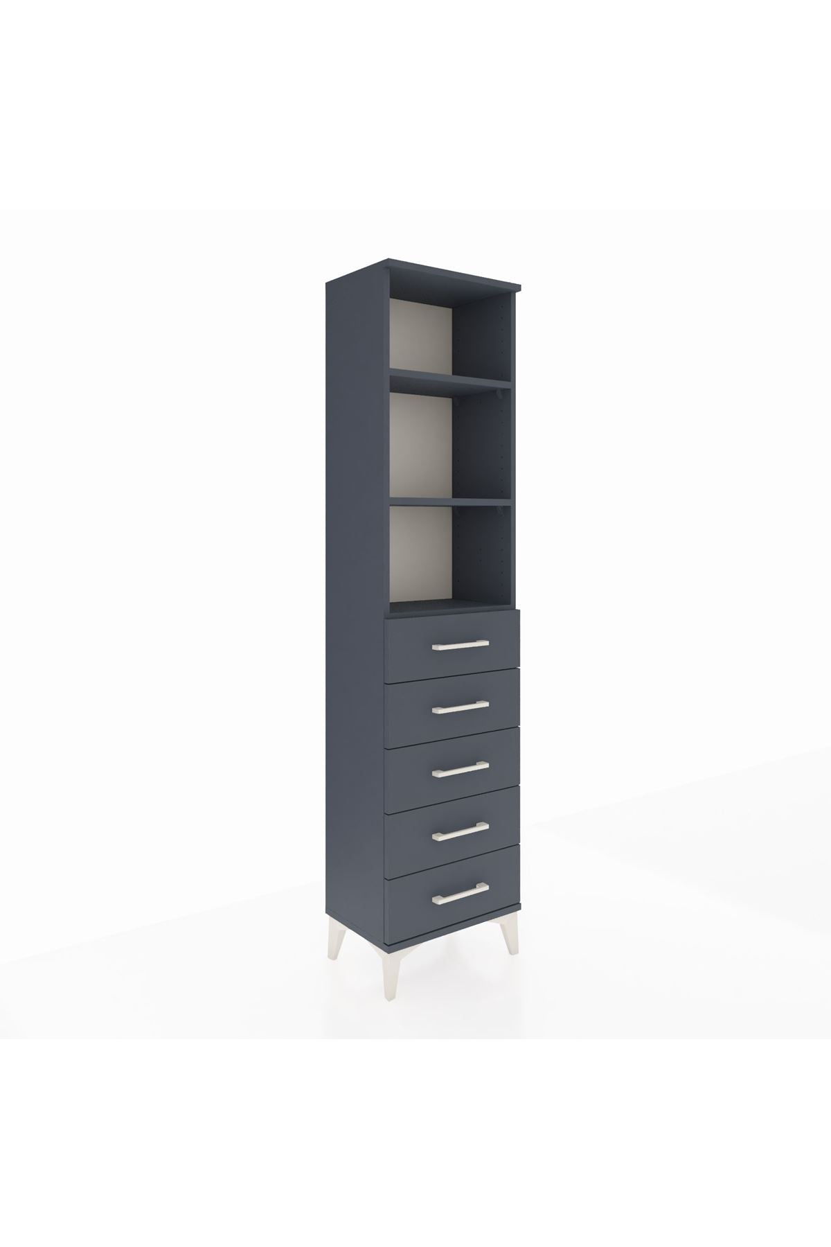 Arges Dolap 3 Raflı 5 Çekmeceli 44x30x182 - S22M035V5A