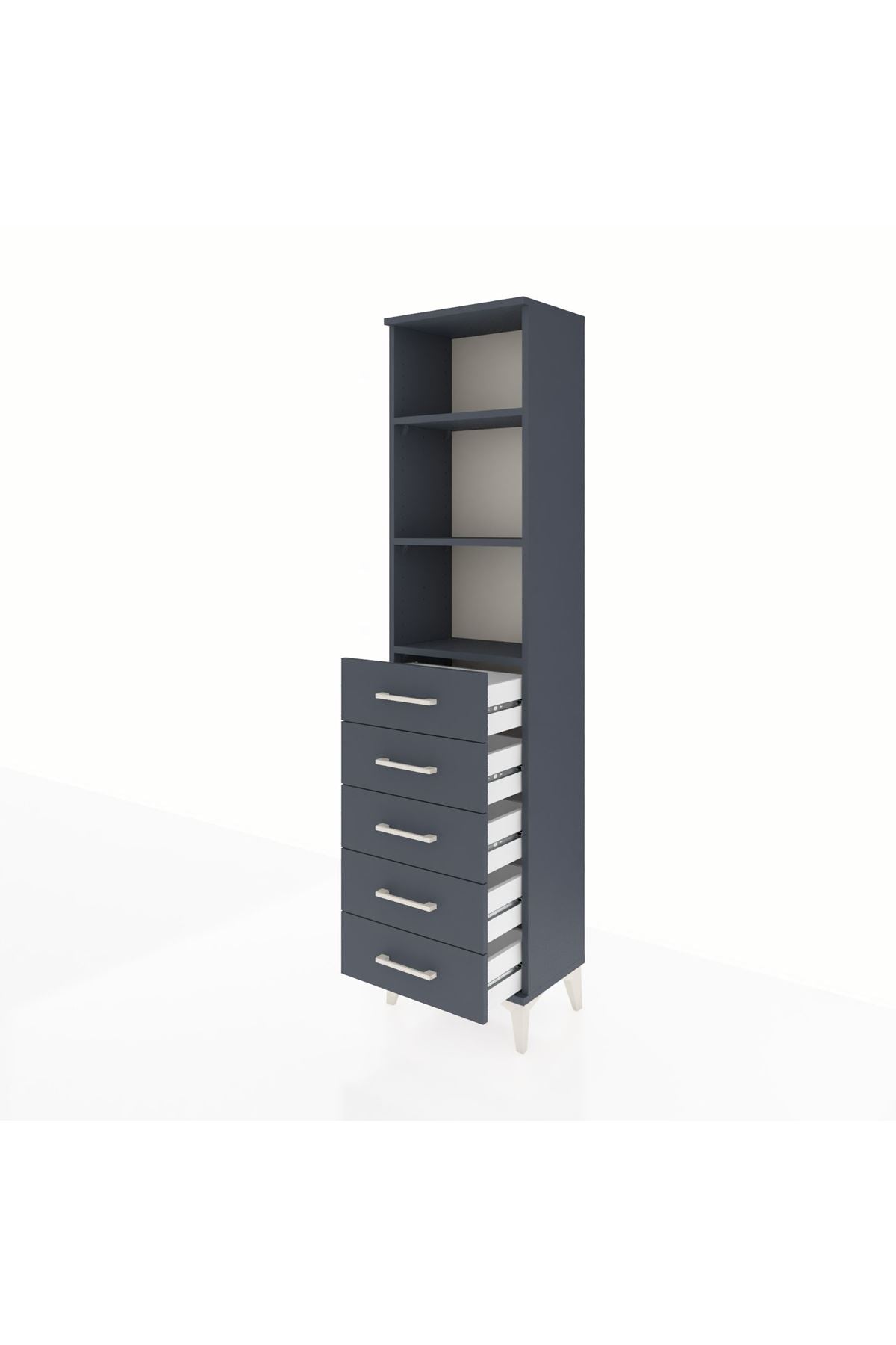 Arges Dolap 3 Raflı 5 Çekmeceli 44x30x182 - S22M035V5A