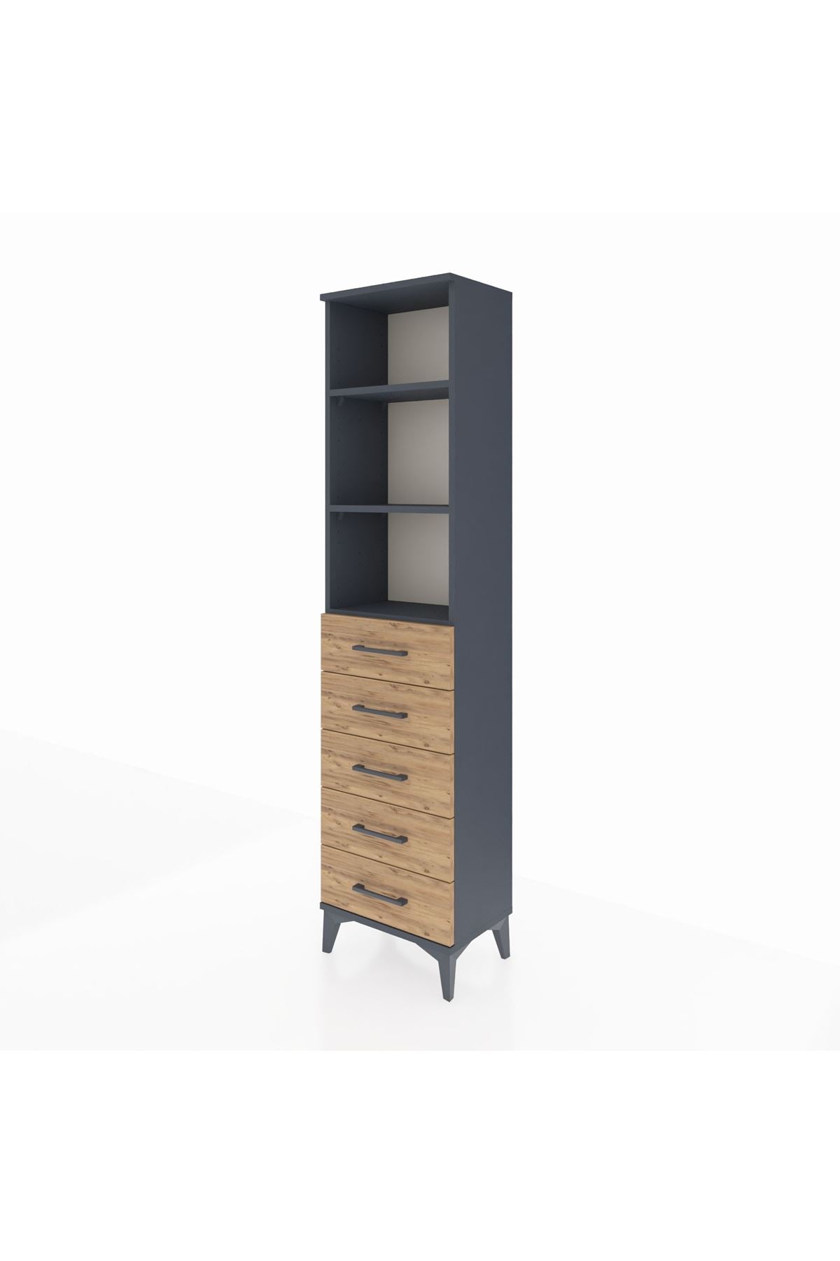 Arges Dolap 3 Raflı 5 Çekmeceli 44x30x182 - S22M035V6A
