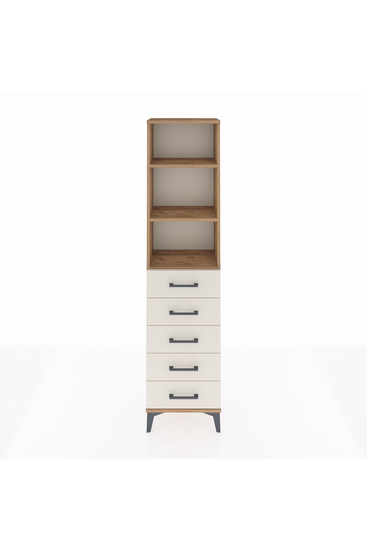 Arges Dolap 3 Raflı 5 Çekmeceli 44x30x182 - S22M035V7A