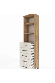 Arges Dolap 3 Raflı 5 Çekmeceli 44x30x182 - S22M035V7A