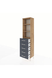 Arges Dolap 3 Raflı 5 Çekmeceli 44x30x182 - S22M035V8A