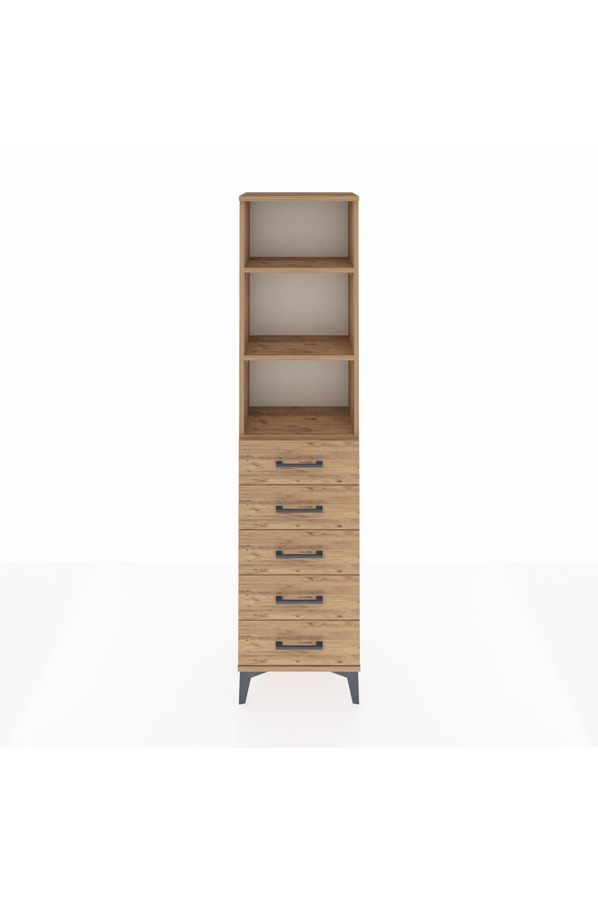 Arges Dolap 3 Raflı 5 Çekmeceli 44x30x182 - S22M035V9A