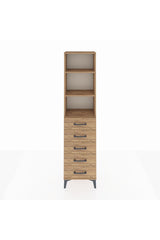 Arges Dolap 3 Raflı 5 Çekmeceli 44x30x182