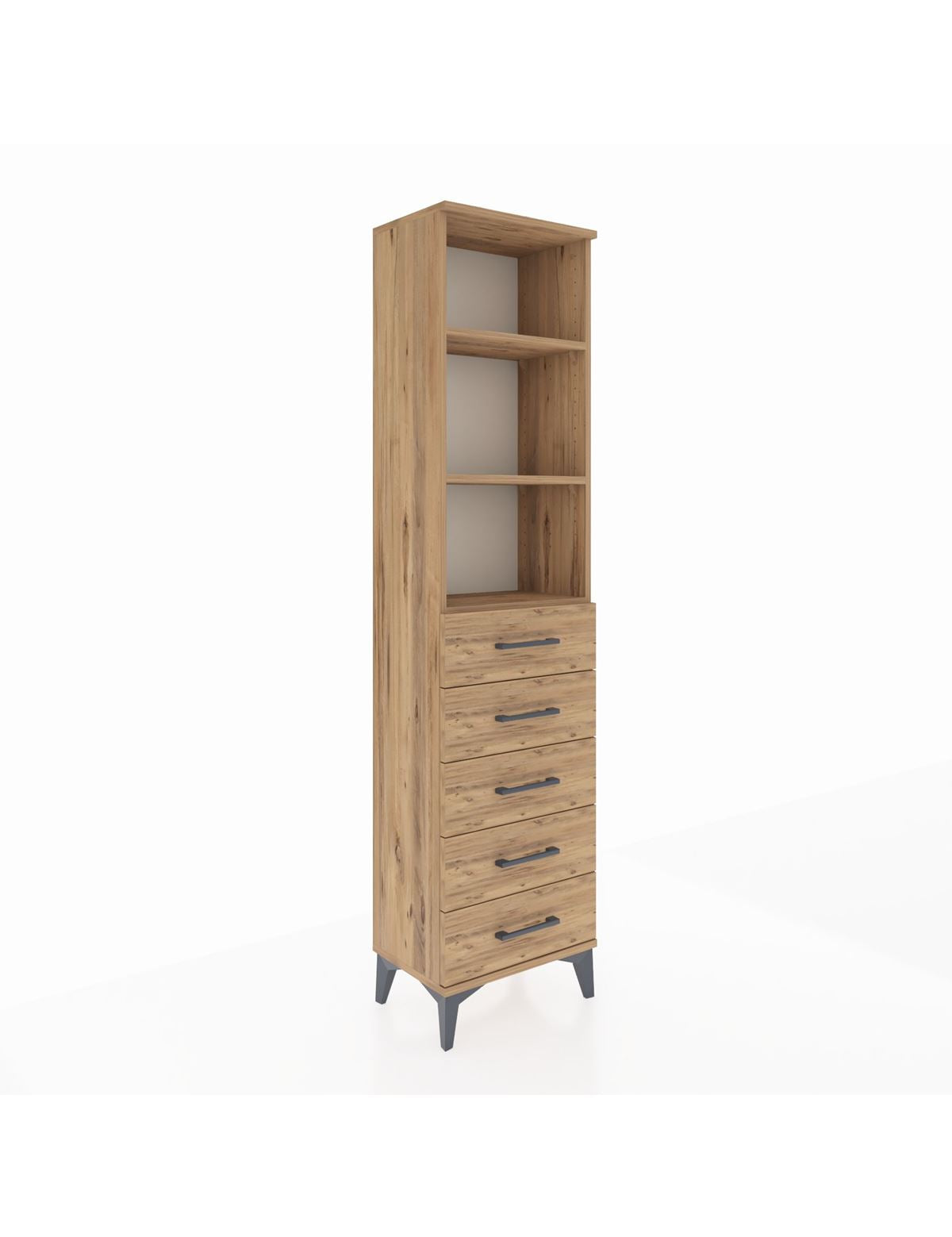 Arges Dolap 3 Raflı 5 Çekmeceli 44x30x182 - S22M035V9A