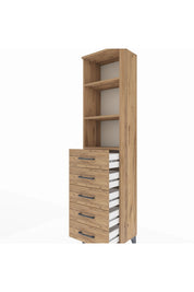 Arges Dolap 3 Raflı 5 Çekmeceli 44x30x182 - S22M035V9A